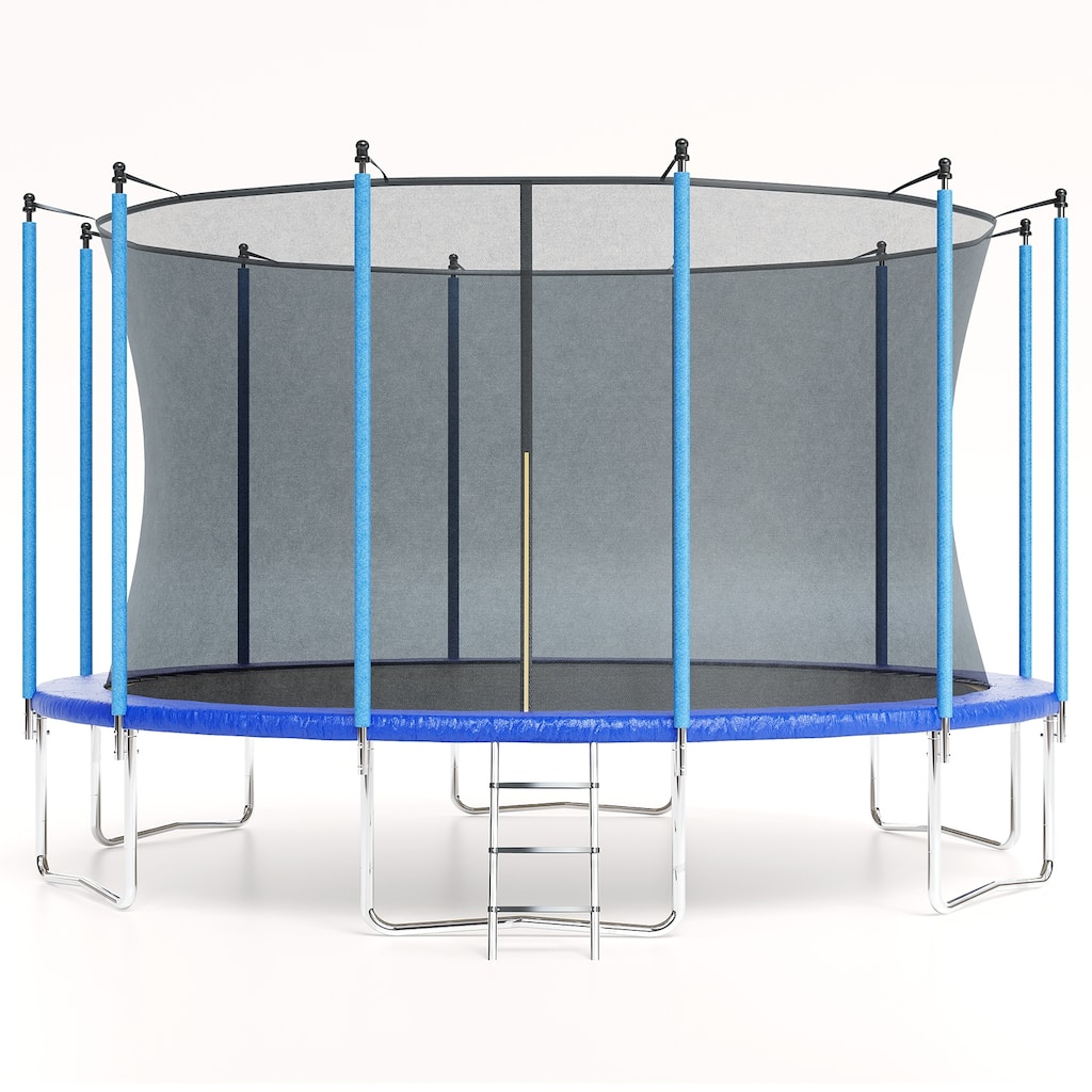 16FT Trampoline, Recreational Trampolines with Enclosure Net and Ladder