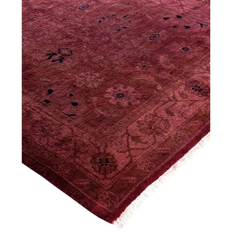 Overdyed One-of-a-Kind Hand-Knotted Area Rug - Red - 3' 0" x 20' 6"