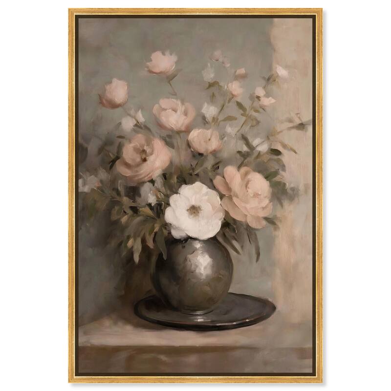 Porcelain Pink Canvas by Art Remedy - Gold - 24" x 36"