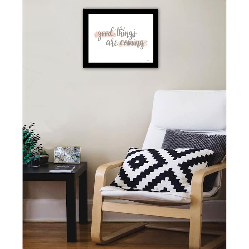 TrendyDecor4U Contemporary "Good Things Are Coming" Framed Print Wall Art