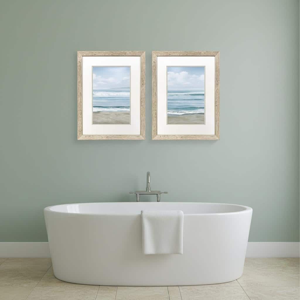 HomeRoots Set Of Two Timeless Waves Brown Framed Wall Art