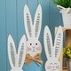 preview thumbnail 14 of 50, Glitzhome Easter Wooden Bunny Porch Decor Standing Rabbit Sign Decoration