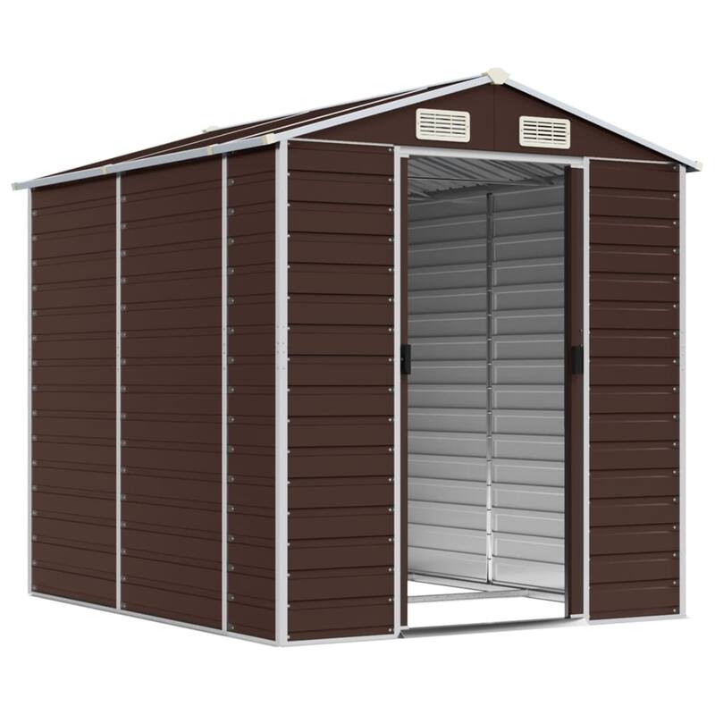 vidaXL Garden Shed Metal Outdoor Storage Shed Anthracite Galvanized Steel