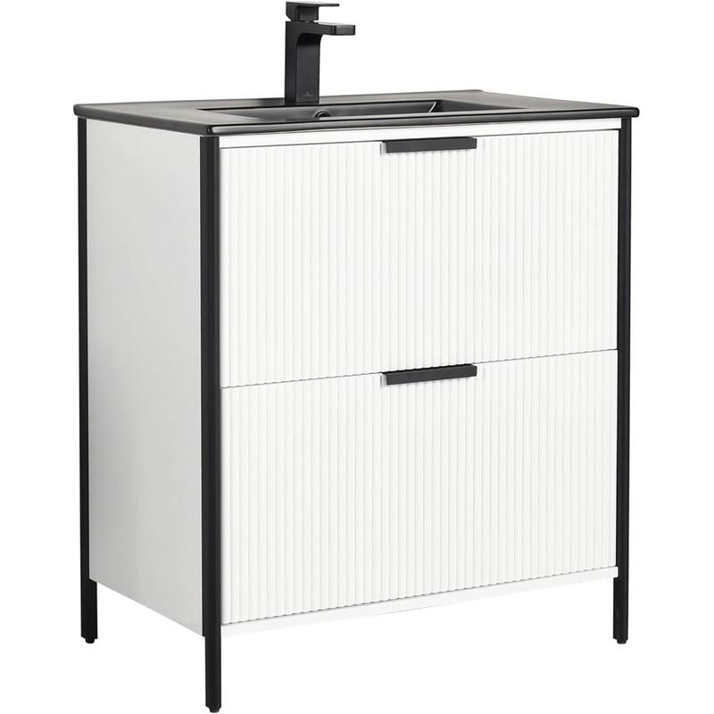 Blossom 30 Inch All Wood Freestanding Bathroom Vanity with Sink