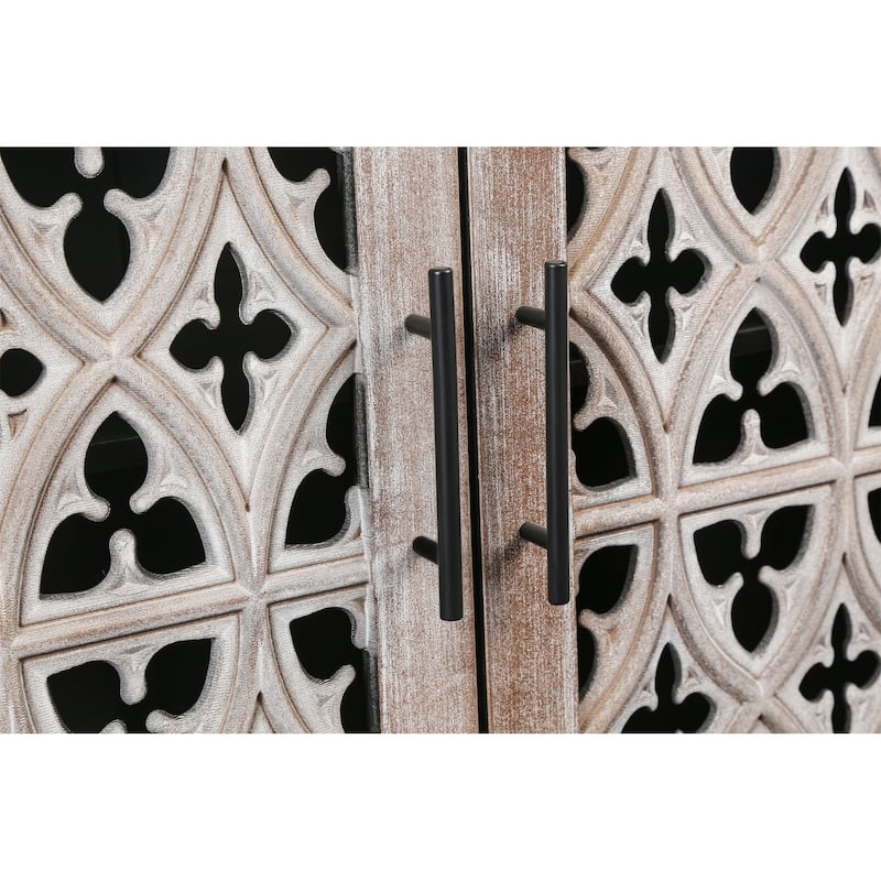 Hollow Four Door Antique Cabinet