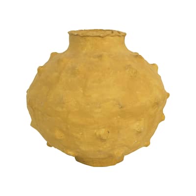 Decorative Handmade Paper Mache Vase with Raised Dots