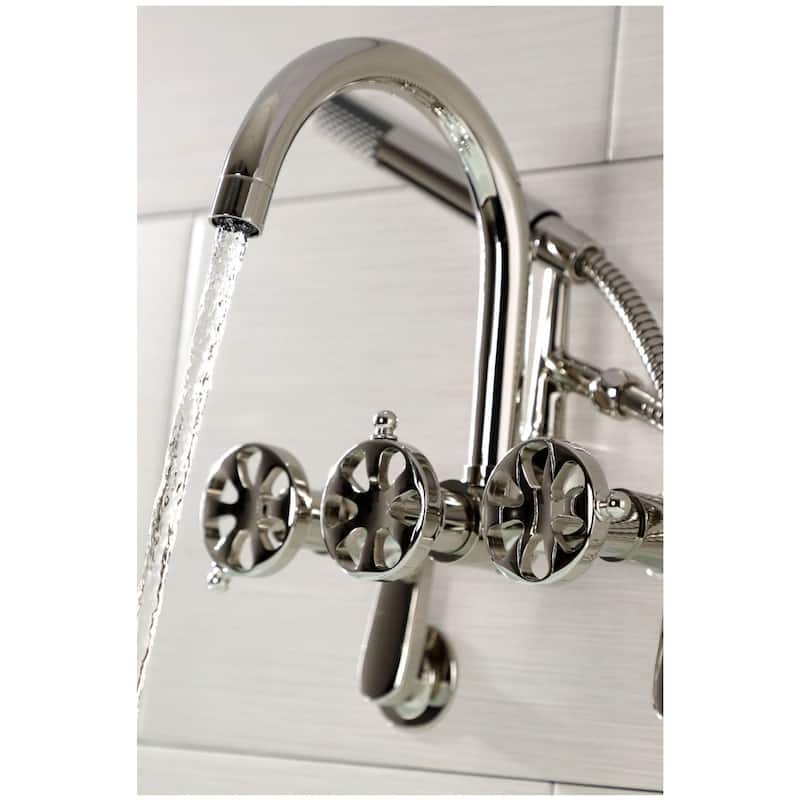 Kingston Brass AE815.RX Belknap Wall Mounted Tub Filler with Built-In