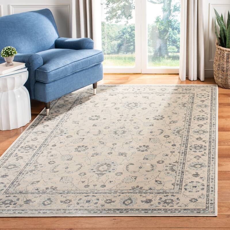 SAFAVIEH Vintage Roberta Oriental Viscose Rug - 8' x 10' - Slate/Cream