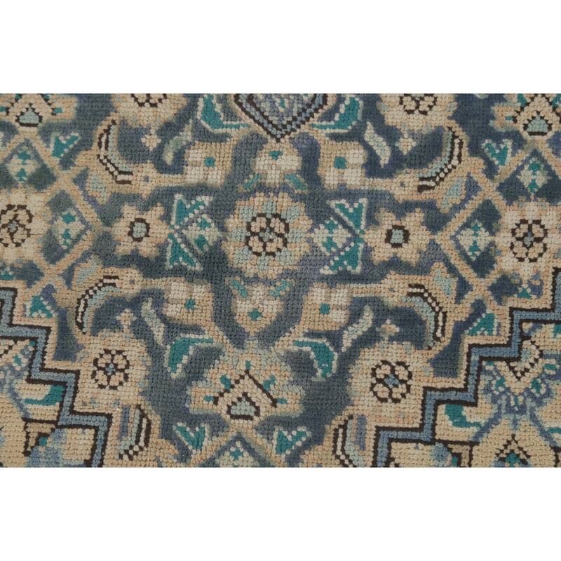 Geometric Tabriz Persian Area Rug Handmade Oriental Pink Wool Carpet - 8'4"x 11'5"