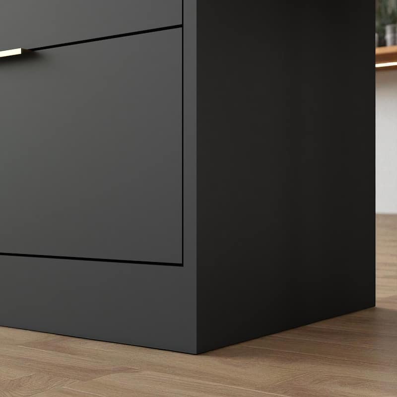 9 Drawer Dresser, 63" Wide Wooden Storage Cabinet with Golden Handles, Large Chest of Drawers for Bedroom and Hallway