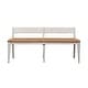 preview thumbnail 2 of 5, Farmhouse Reimagined Antique White and Chestnut Bench