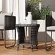 preview thumbnail 8 of 25, Outsunny 18" Outdoor Wicker Coffee Table, 2-Tier Patio Side Table with Storage