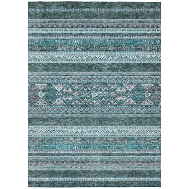 HomeRoots Southwestern Transitional Rectangle Outdoor Rug
