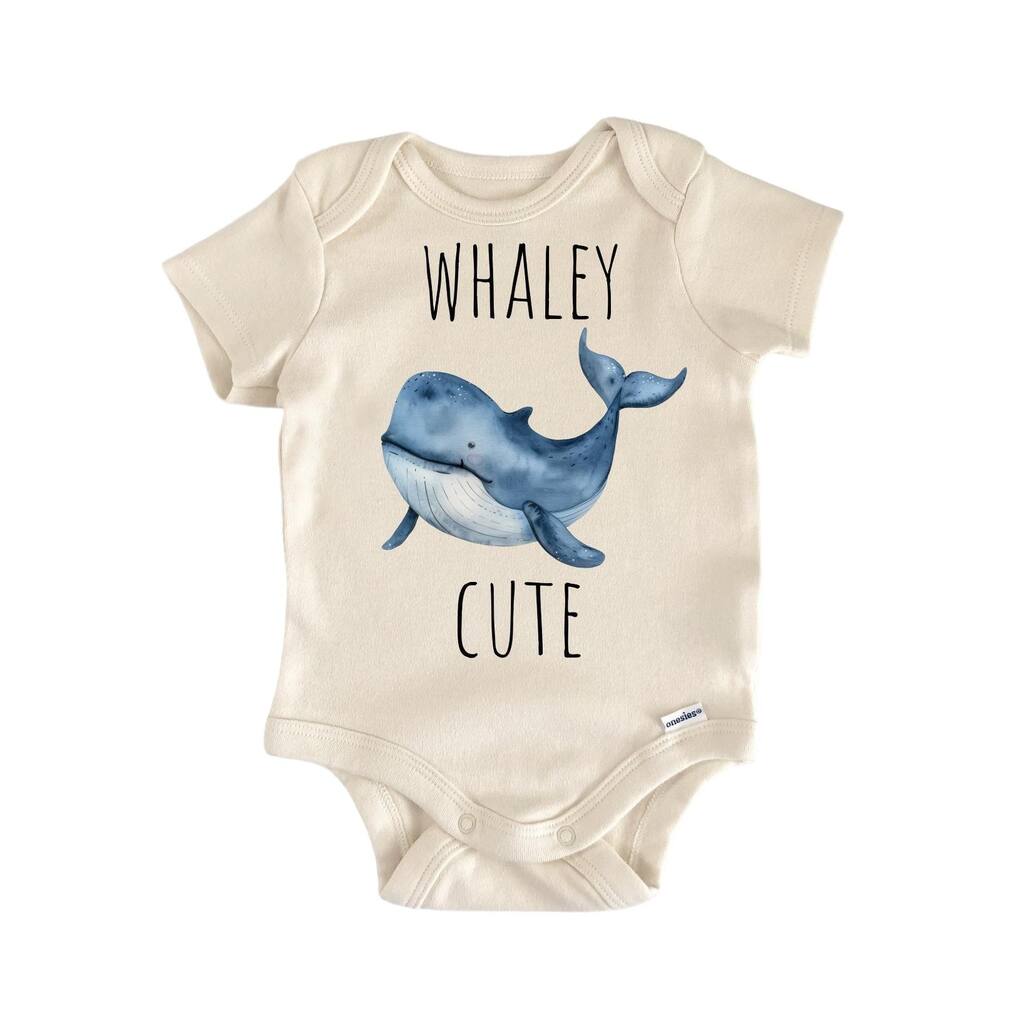 Whale Whaley Cute Beach - Baby Boy Girl Clothes Infant Bodysuit Funny Cute Newborn