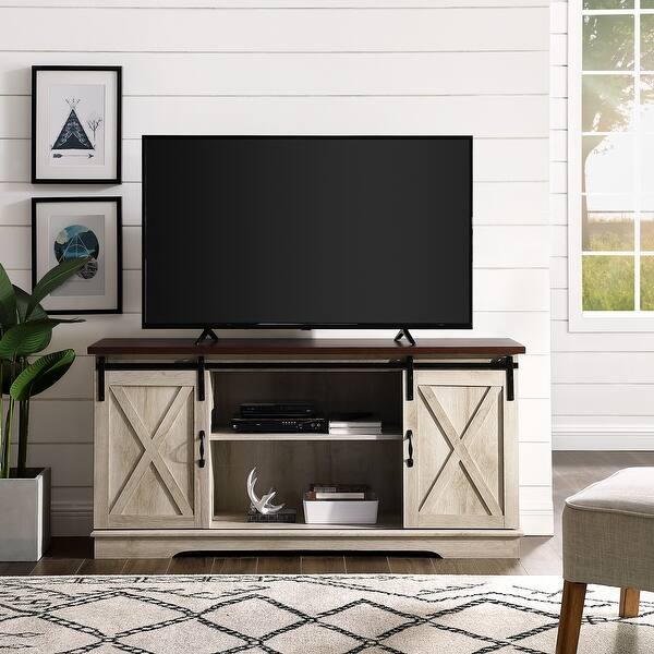 Shop The Gray Barn Wind Gap 58 Inch Sliding Barn Door Tv Console