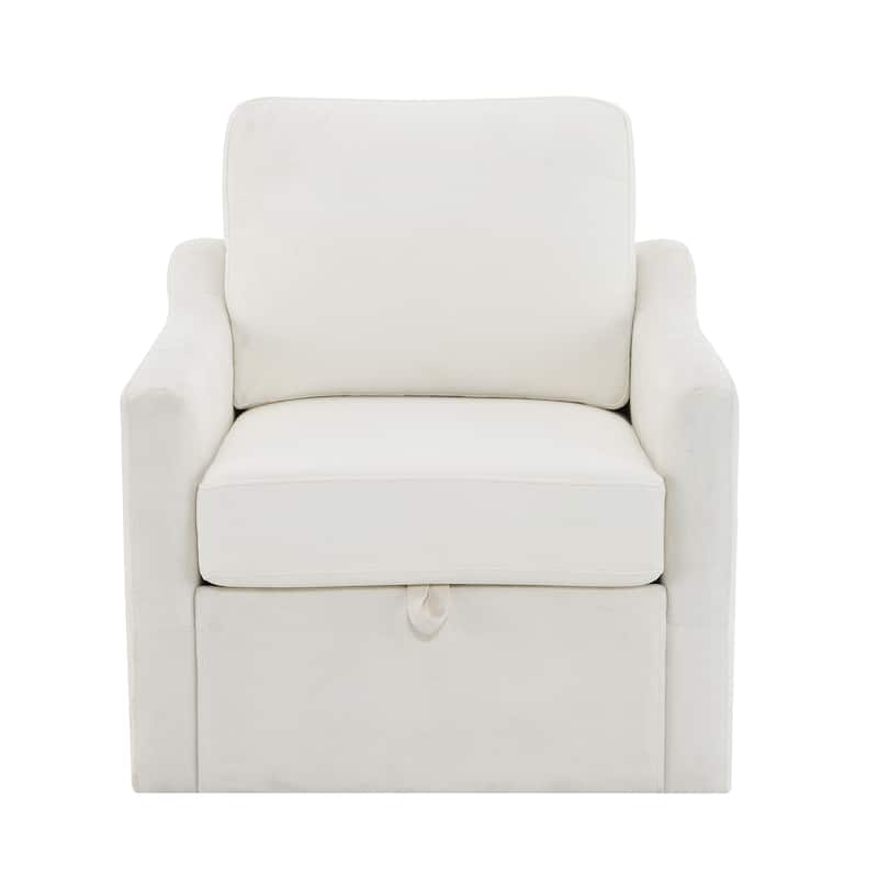 Swivel Arm Chair with Soft Chenille Fabric, Comfy Accent Chair for Living Room. Bedroom .Reading Waitingroom