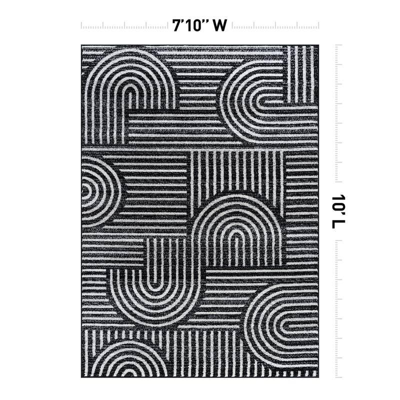 Bohemian Stripe Arch Design Area Rug