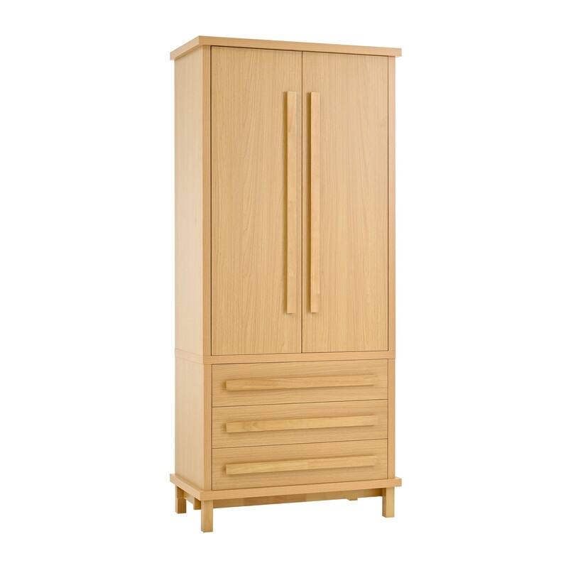 Farmhouse 70" Tall Kitchen Pantry Cabinet,Freestanding Wooden Kitchen Cupboard with 6 Door Shelves and 3 Drawers