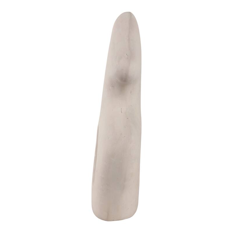 Pottery Abstract Sculpture with Curved Silhouette and Artistic Design