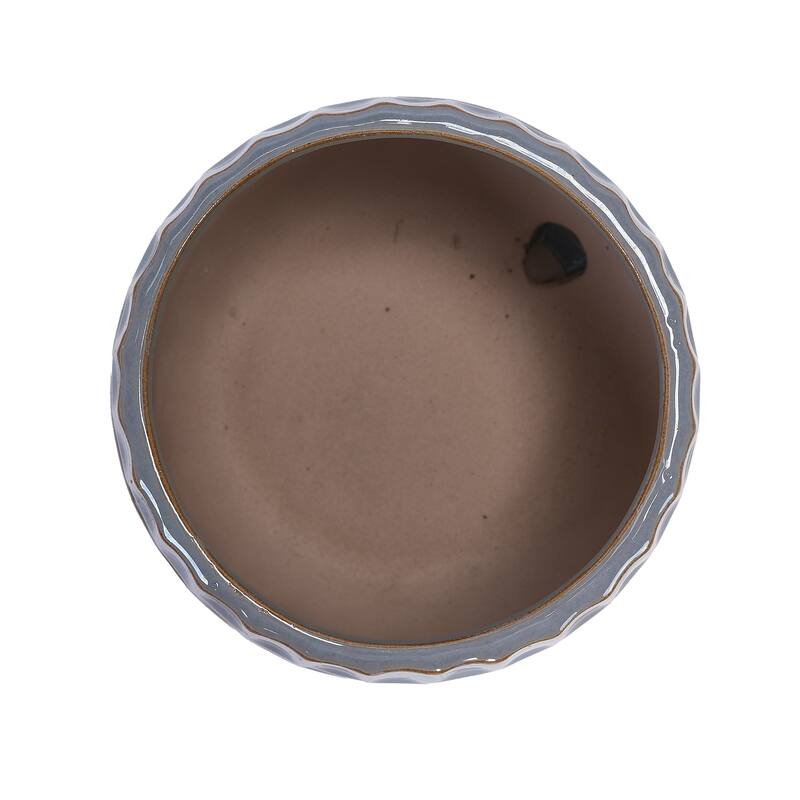 2 Pack Succulent Pots, 6" & 8" Mini Ceramic Plant Pots for Flower or Cactus Plants