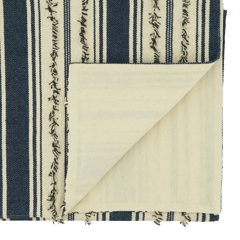 Table Runner With Fringe Stripe Design - 16"x72"