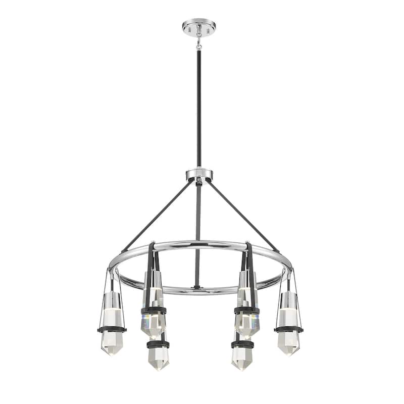 Savoy House Denali 6 Light 28" Wide LED Crystal Ring Chandelier