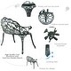preview thumbnail 3 of 13, Aluminum Patio Outdoor Garden Bench Chair Loveseat Cast