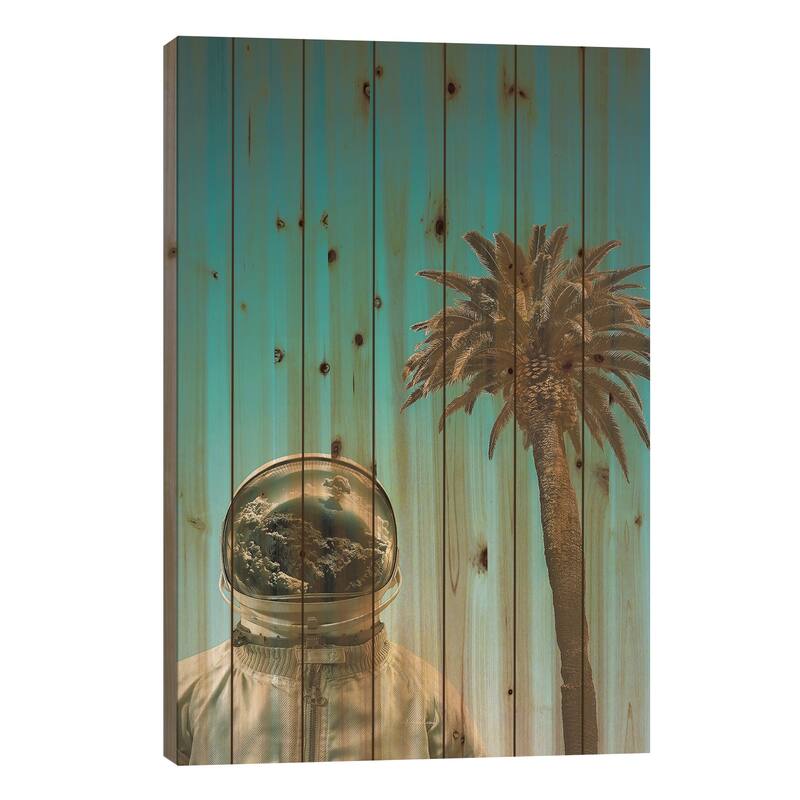 Vacation Print On Wood by Rob Hakemo - Multi-Color - 26x18x1.5