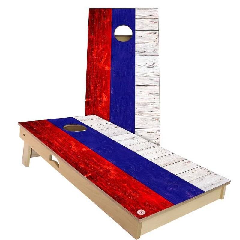 Russia Flag Outdoor Cornhole Board Set - Backyard 2x4 - Include Carrying Case