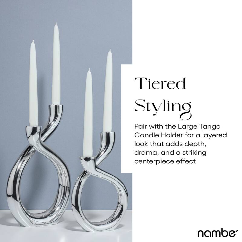 Nambe Tango Candle Holder
