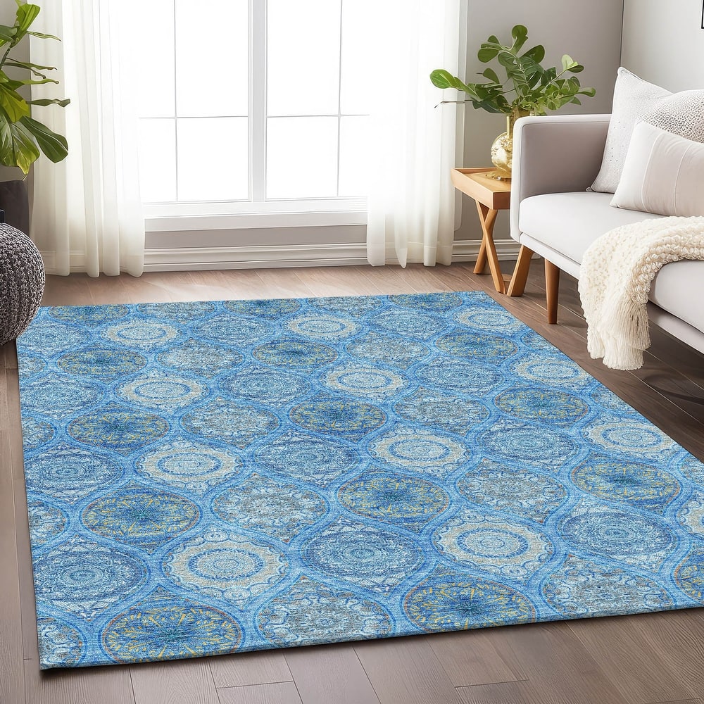 Premium Washable Super Soft Boho Mosaic Mayfield Rug