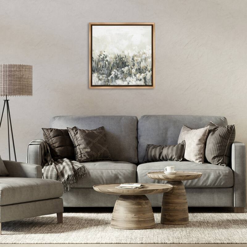 Stupell Grey & Beige Landscape Framed Floater Canvas Wall Art Design By June Erica Vess