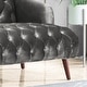 preview thumbnail 10 of 17, Adelia Modern Glam Tufted Velvet 3-seat Sofa by Christopher Knight Home