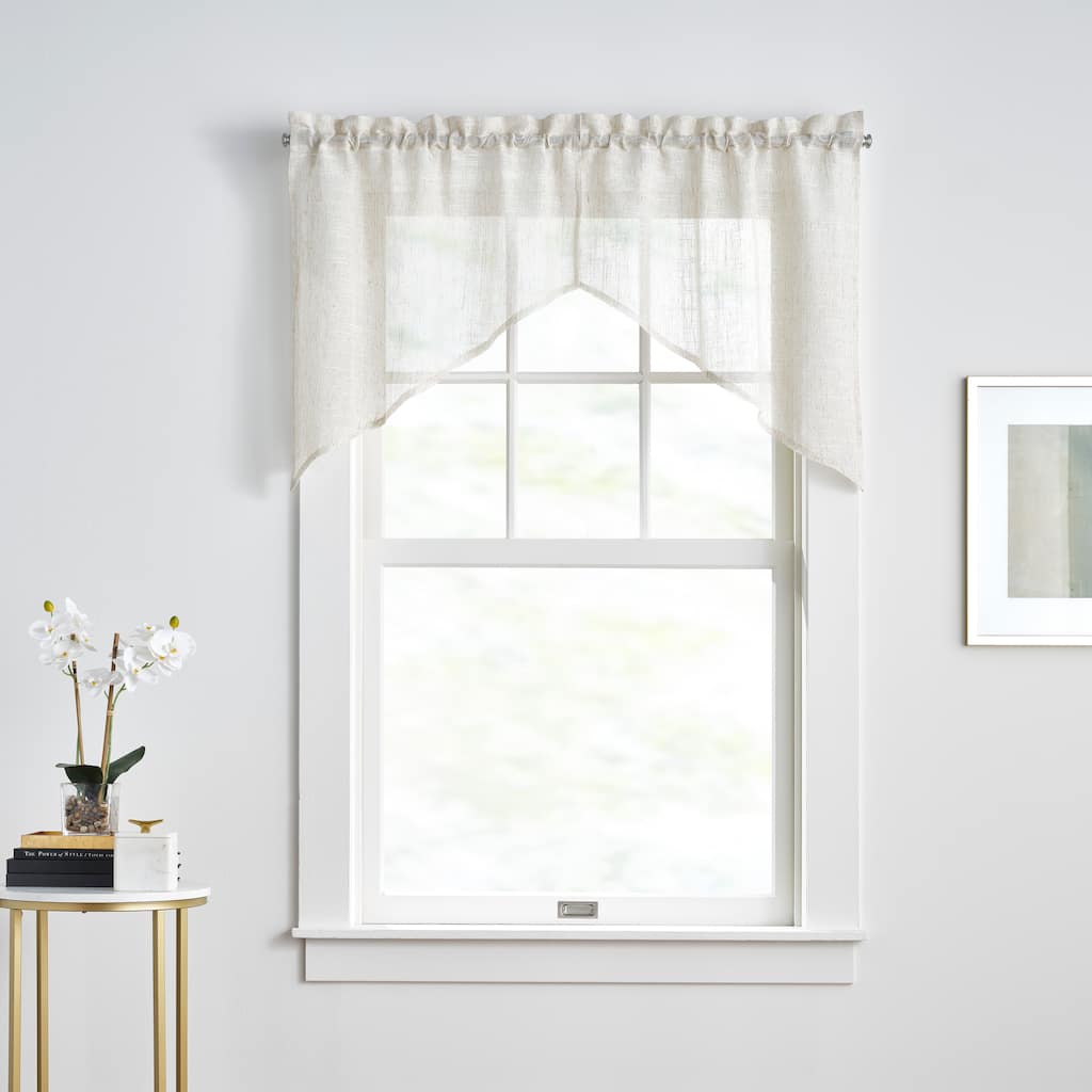 DKNY Classic Linen Valance, Swag, and Tier Pair Curtain Collection