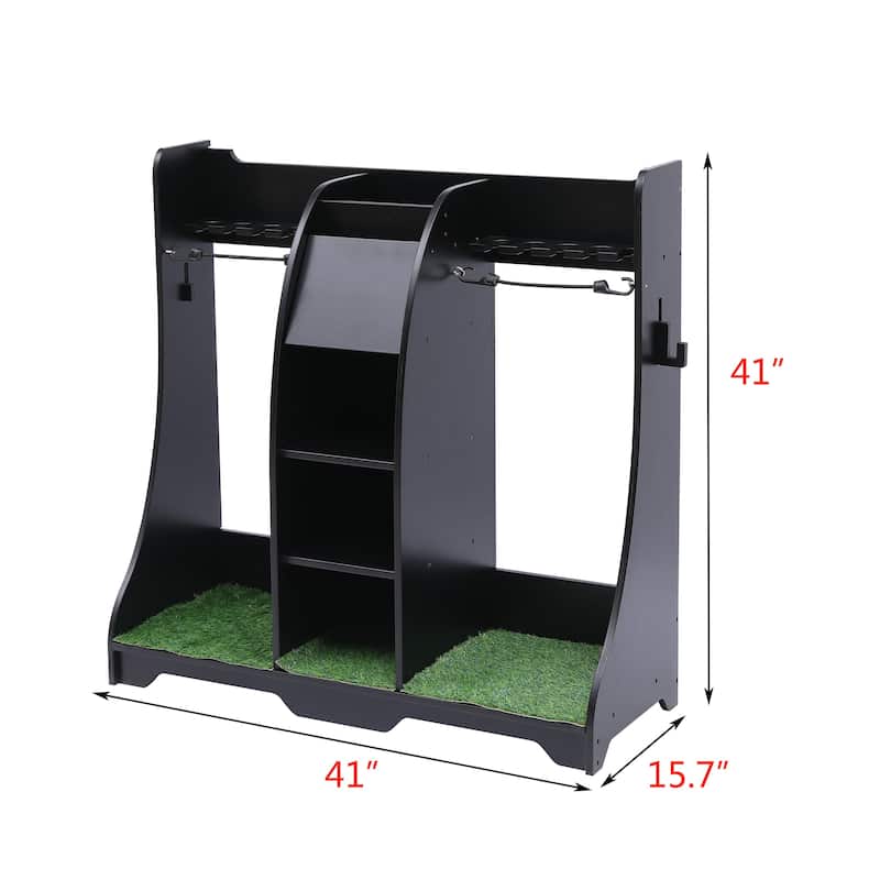 Freestanding Sports Rack Equipment Garage Organizer Golf Sport Storage - N/A