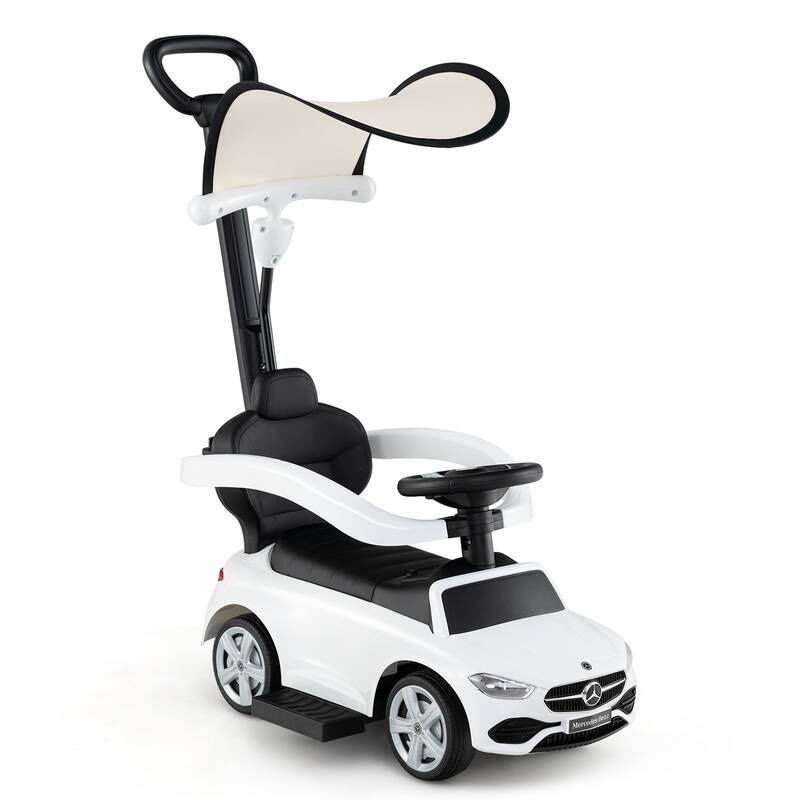 Costway Kids Ride on Push Car Mercedes-Benz Licensed 3-in-1 Sliding