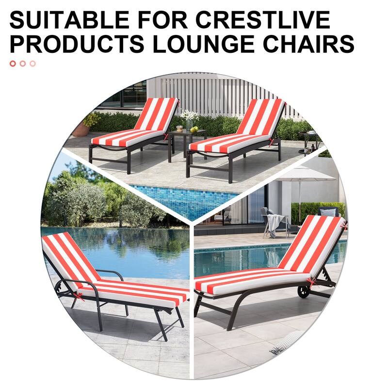 Outdoor Patio Chaise Lounge Chair Cushion