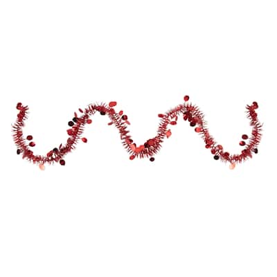 50' x 1.5" Tinsel Christmas Garland with Polka Dots - Unlit