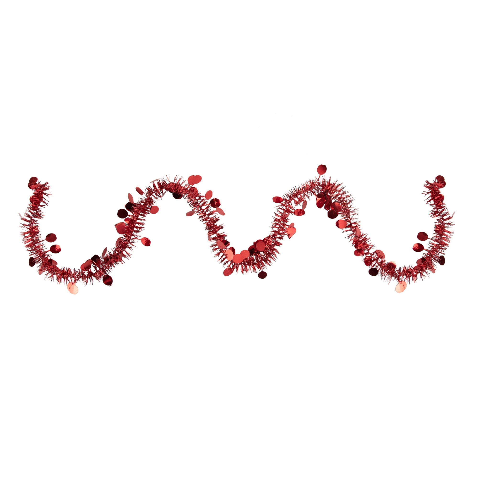 50' x 1.5" Tinsel Christmas Garland with Polka Dots - Unlit