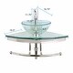 preview thumbnail 11 of 15, Talula 25 Inch Clear Glass Corner Vessel Sink with Faucet, Drain and Towel Bar - Renovators Supply