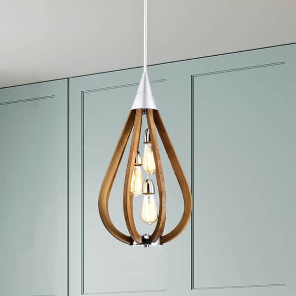 slide 2 of 10, Flann 14 Inch Farmhouse Water Drop Pendant Chandelier 1-Light