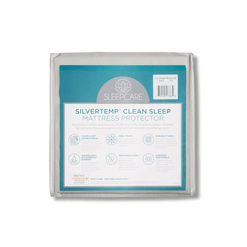 SleepCare SilverTemp Waterproof Cool Quiet Mattress Protector