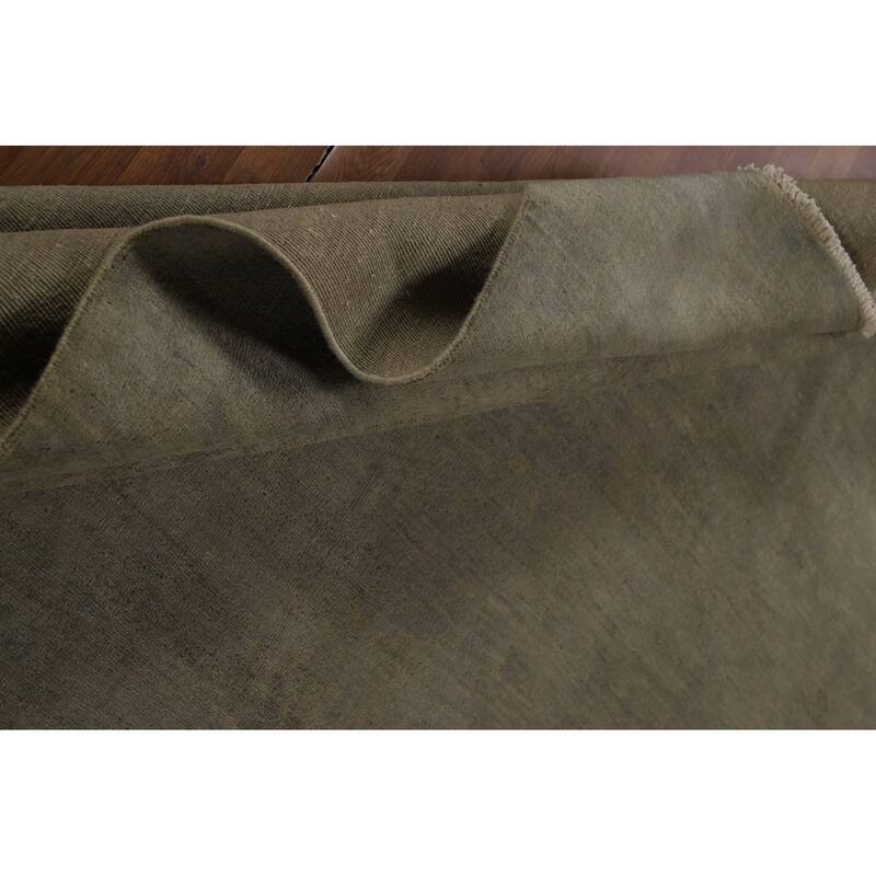Gray & Beige Gabbeh Oriental Area Rug Handmade Wool Carpet - 7'10" x 9'6"