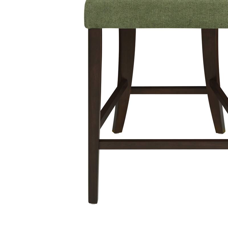 Roomfitters Counter Stool Set of 2, Modern Kitchen Bar Stool with Upholstered Seat and Wood Frame