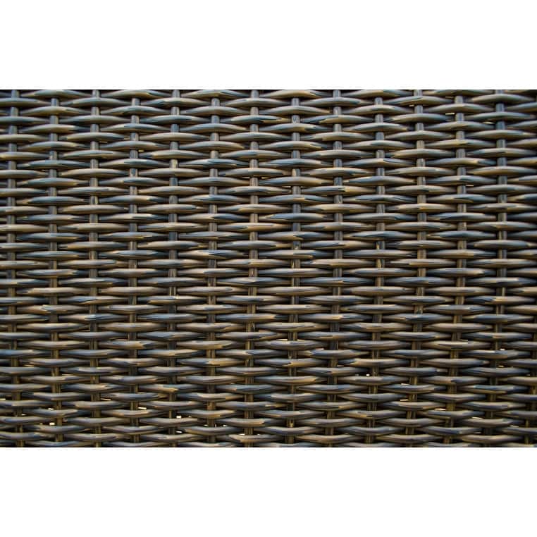 Bayview Outdoor Wicker Side Table with Tempered Glass Top