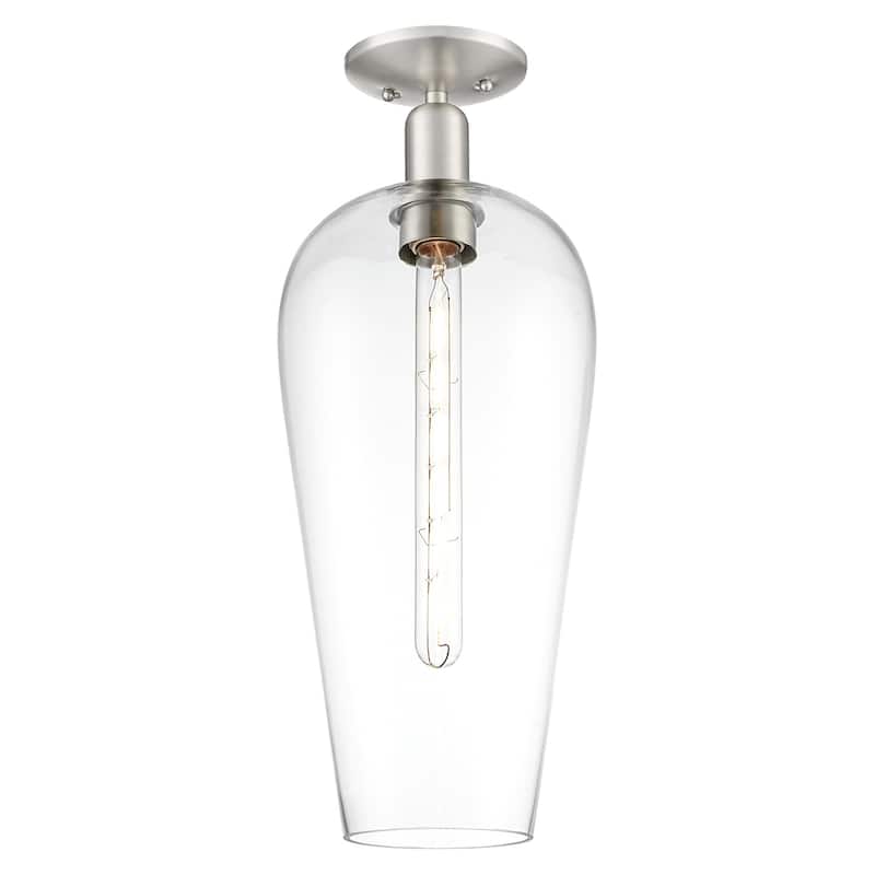 Innovations Lighting 716-1C-G456-8CL Chelsea 8" Wide Semi-Flush - Brushed Satin Nickel