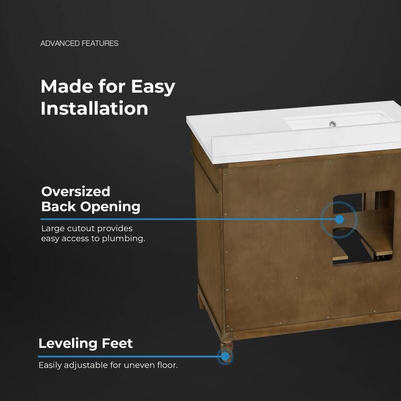 Ove Decors 15VVA-HIGH36 Salisbury 36" Free Standing Single Basin