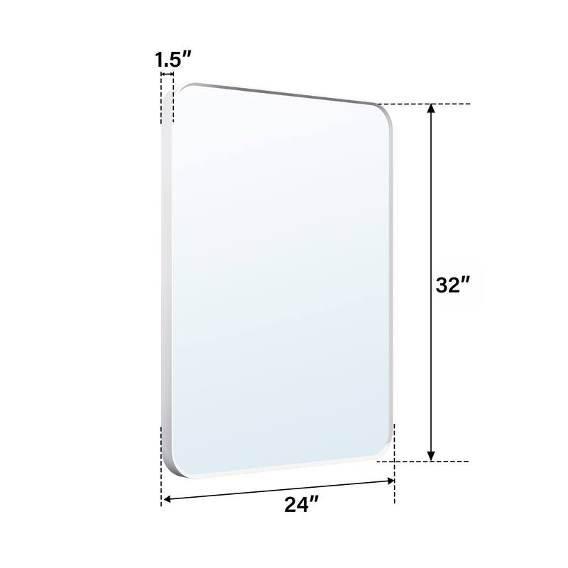 Modern Bathroom Rectangular Wall Mounted Anodized Aluminum Framed Vanity Mirror