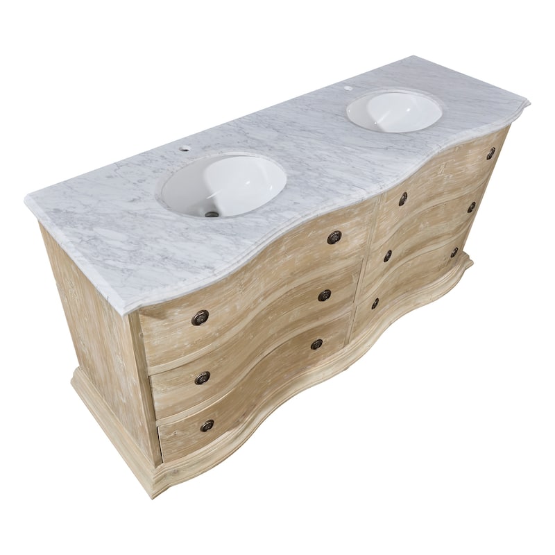Reclaimed Pine Double Serpentine Vanity