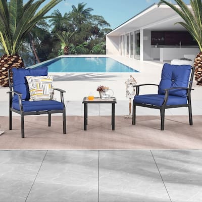 Y23 Patio Festival Outdoor Metal Seating Group with Cushions
